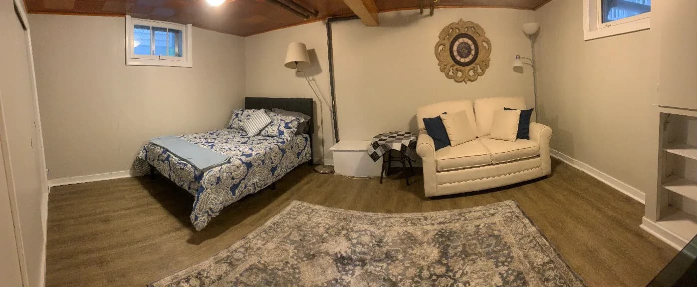 Basement Living Space Conversion — Before