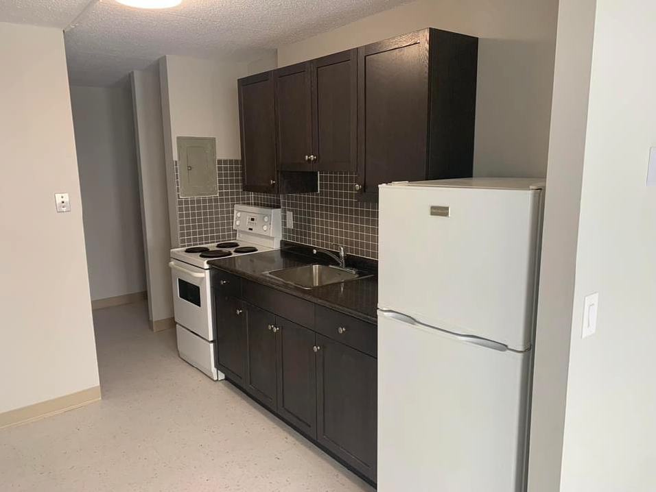 Basement Kitchen & Living Space Before Renovation
